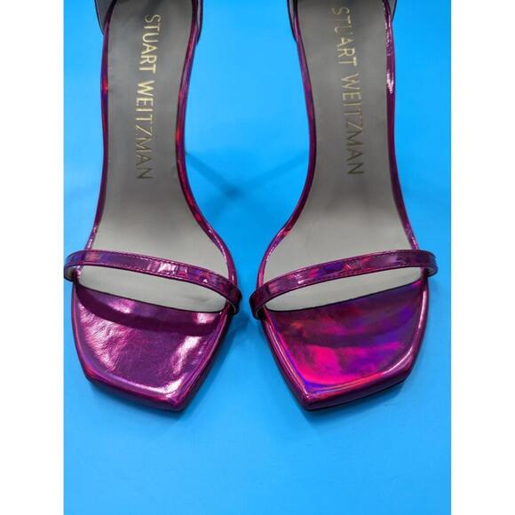 Stuart Weitzman Women's Nudistcurve 100mm Sandals Hot Pink NWOB Size 9.5 - Picture 3 of 9